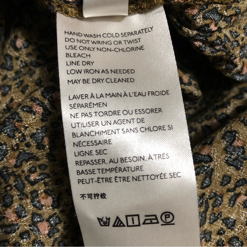 Free People Celia Leopard Print Tie-Front Top S - Picture 8 of 9